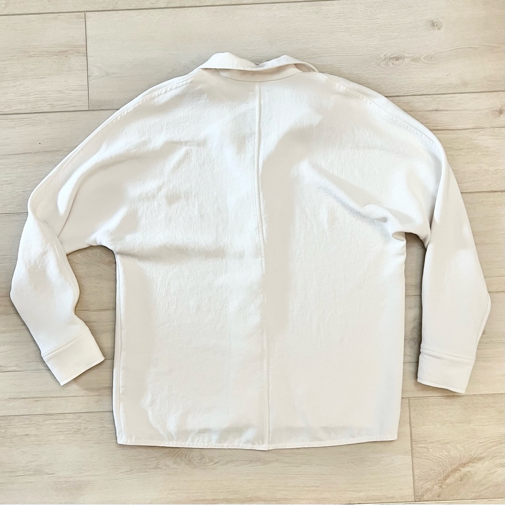 Aritzia Wilfred Free Form Shirt Cardigan in White Size XS - Picture 5 of 5